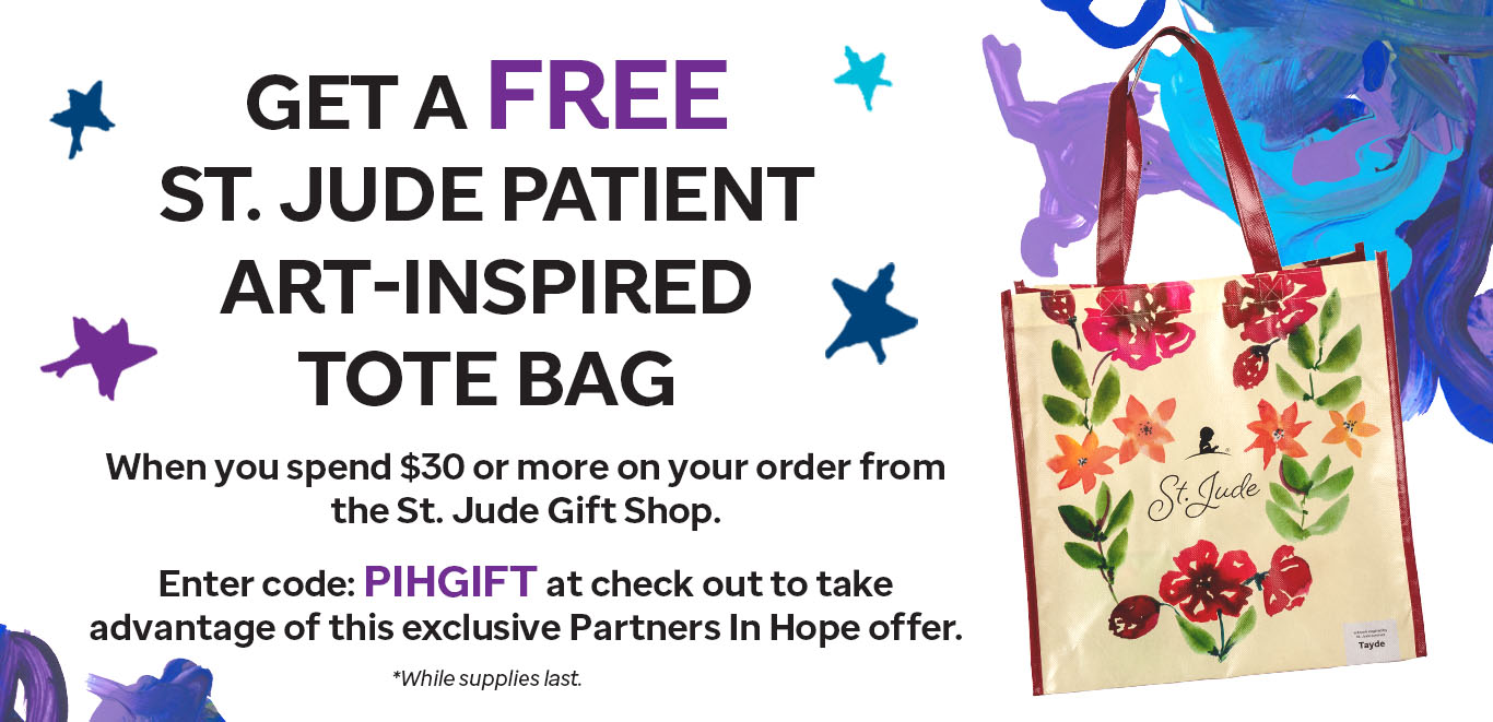 Get a Free St. Jude Patient Art-Inspired tote bag