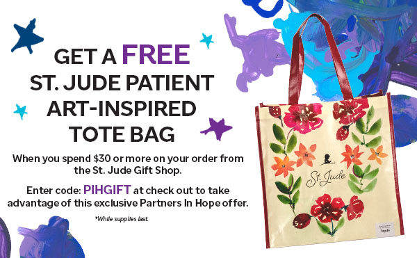 Get a Free St. Jude Patient Art-Inspired tote bag