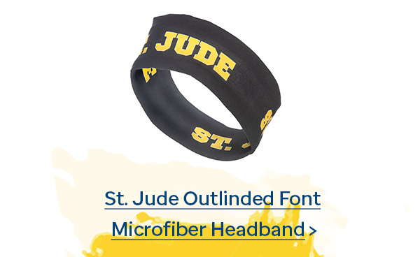 St. Jude Outlined Font Microfiber Headband