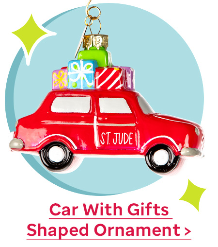 Car with Gifts Shaped Ornament