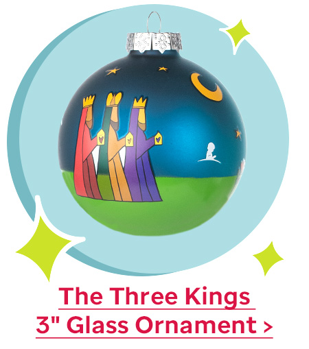 The Three Kings 3in glass ornament