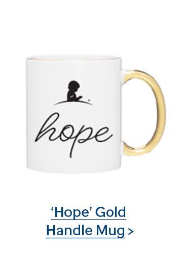 hope gold handle mug